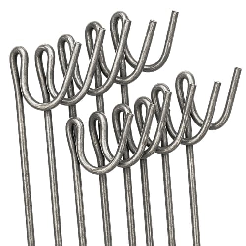 Image of Fencing Pins 1.15m Long / 8mm Thick Steel Fence Pins, 5 Pack – Non Galvanised Road Pin for Outdoor Garden Decking & Fencing