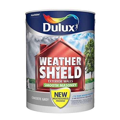 Image of Dulux Weathershield Smooth Masonry Paint Concrete Grey 5L