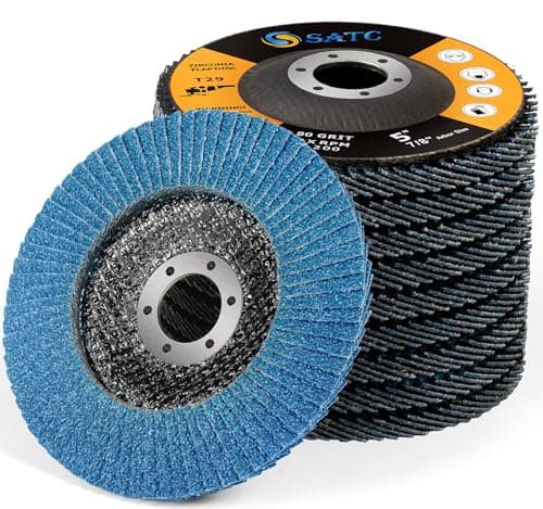 Image of SATC Flap Discs 80 Grit 125mm Zirconia 10 Pack Grinding Discs Type 29 Sanding Discs for Angle Grinder to Sanding Grinding Metal Wood