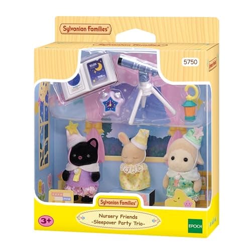Image of Sylvanian Families - 5750 Nursery Friends - Sleepover Party Trio - Dollhouse Playsets