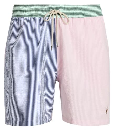Image of Polo Ralph Lauren Seersucker Traveller Stretch Swimming Shorts (UK, Alpha, M, Regular, Regular, Multicoloured)