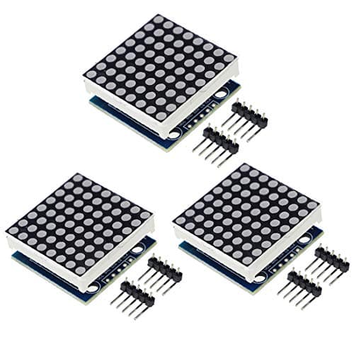Image of Hailege 3pcs 8x8 Dot Matrix Red LED Display Module 5V MCU Control 8x8 LED Dot Matrix DIY Kit