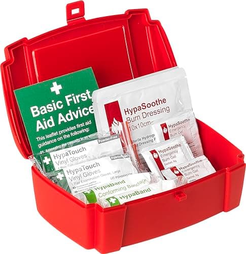 Image of Safety First Aid Group Evolution Plus HypaSoothe Emergency Burns First Aid Kit, Small with Burns Gels and Dressings - for Home, Workplace, Workshop, Catering environments