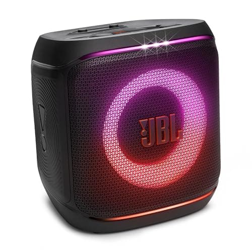 Image of JBL Partybox Encore 2, Wireless Bluetooth Party Speaker with Wireless Mic, 15 Hours of Playtime, IPX4 Splashproof, Pro Sound with AI Sound Boost and Auracast Multi-Speaker Connection, Black