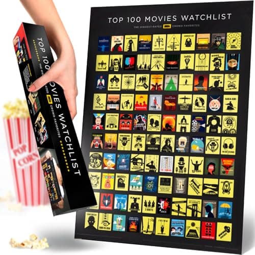 Image of Curious Charts Commission Official IMDb 100 Movies Poster (Scratch-Off Version)