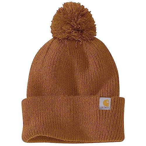 Image of Carhartt Womens Knit Pom Pom Cuffed Winter Beanie