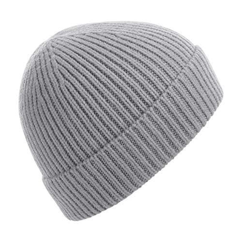 Image of Beechfield Engineered Knit Ribbed Beanie - Light Grey