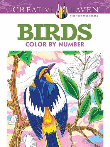 Image of Creative Haven Birds Color by Number Coloring Book
