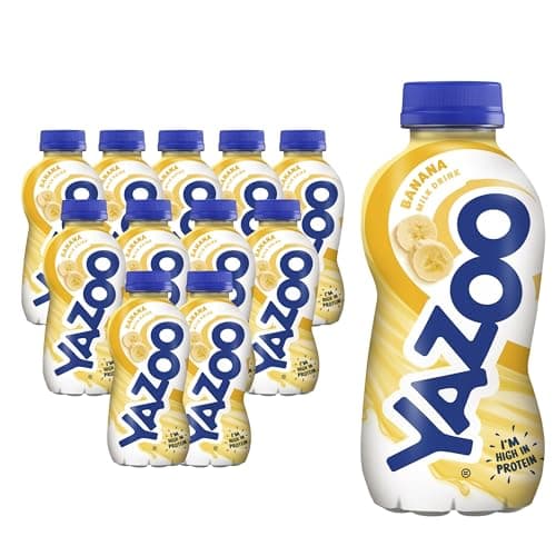 Image of YAZOO Banana Milkshake Milk Drink, High in Protein & Calcium, 300 ml (Pack of 12)