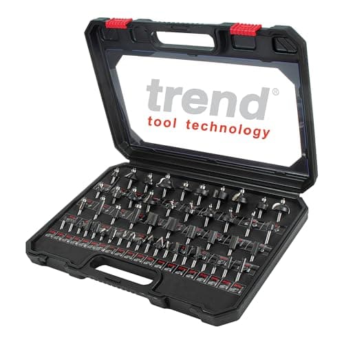 Image of Trend 50 Piece Router Bit Starter Set, 1/4 Inch Shank, Tungsten Carbide Tipped, Case Included, SET/SS50X1/4TC