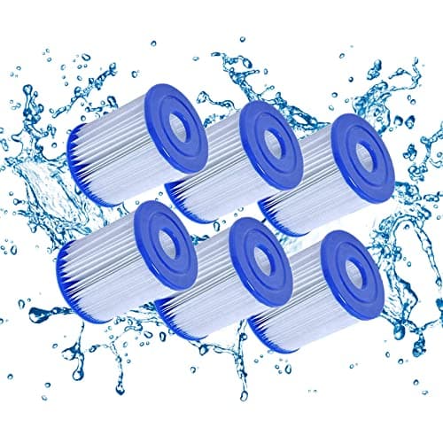 Image of Mscomft For Bestway Size I Filter Cartridge for Pools, for Bestway Swimming Pool Easy Set Filter Cartridge Replacement (6 PCS)