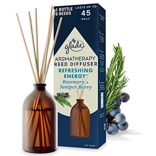Image of Glade Aromatherapy Reed Diffusers, Essential Oils Diffuser with Refreshing Fragrance, Refreshing Energy with Rosemary & Juniper, 80ml