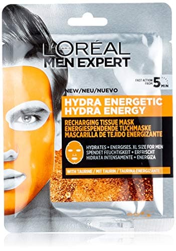 Image of L'Oreal Paris Men Expert Gift Set for Men, Tissue Face Mask Multi-Pack with Re-energising Taurine, 0.276 kg