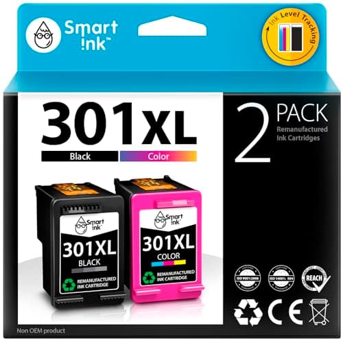 Image of Smart Ink Remanufactured Ink Cartridge Replacement for HP 301XL 301 XL (Black & Color 2 Combo Pack) use with Deskjet 1000 1010 1050 1510 2050 2050A 2510 2540 2541 3000 3050 3050A 3510 Envy 4500 5530