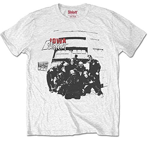Image of Slipknot Iowa Track List Official Tee T-Shirt Mens Unisex (X-Large) White