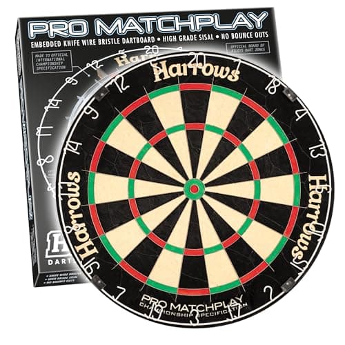 Image of Harrows Dart Boards I Dartboard Official Size I Darts Board with Ultra Thin Knife Wire for Maximum Scoring I Compatible with Dart Board Stand, Dart Board Lighting, Dartboard Cabinet (Pro Matchplay)