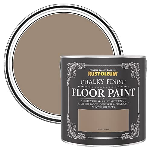 Image of Rust-Oleum Brown Scratch-Proof Floor Paint in Matt Finish - Salted Caramel 2.5L