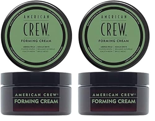 Image of American Crew forming Cream with Medium Hold and Shine, Gifts for Men, for Shape and Thickening, Cream Texture for All Hair Types, Hair Styling for Men - 85 g (Pack of 2)