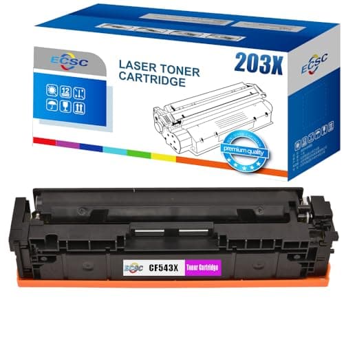 Image of ECSC Toner Cartridge CF543X For Printer, Compatible With HP Color LaserJet Pro M254dnw M254dw M254nw MFP M280nw MFP M281fdn MFP M281fdw MFP M281fw (Magenta, 1-Pack)