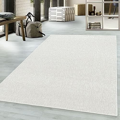 Image of viceroy bedding NIZZA Modern Rugs Living Room Carpet Mat For Bedroom Large Area Rug Hallway Kitchen Extra Large Size Short Pile Flat Weave (120cm x 170cm (4ft x 5.6ft), Cream)