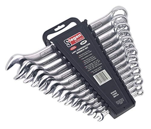 Image of Sealey S0714 Imperial Combination Spanner Set, Silver, 14 Pieces