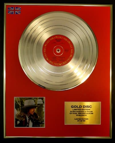 Image of BOB DYLAN/LTD. EDITION CD GOLD DISC/RECORD/DESIRE