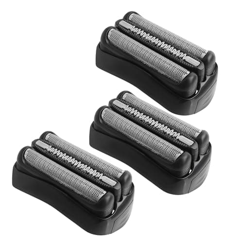 Image of 3Pack Series 3 Shaver Head 21B Replacement Shaver Head Compatible with Series 3 Men Shaver Replacement for Series 3 3000s,3010s,3040s,3050cc,300s,310s (21B Black)