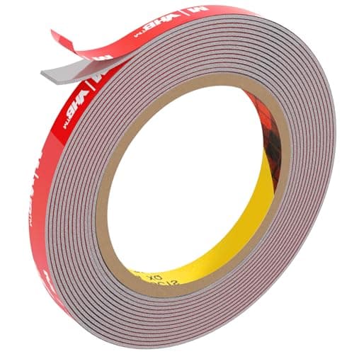 Image of FIXCHORD Double Sided Tape Heavy Duty, Extra Strong Adhesive Tape, Waterproof Mounting Tape, Double Sided Acrylic Foam Tape for Automotive, LED Strips, Home & Office Decor, Grey (15.4FT×0.39IN)