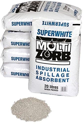 Image of Multi Zorb White Absorbent Clay Granules - 20 Litre Bag - Effective Spill Absorption for Oil and Chemicals