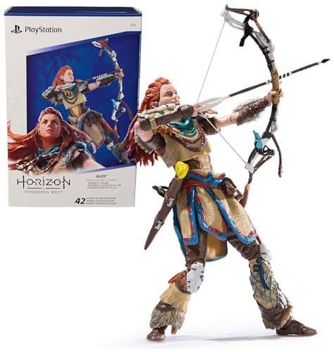 Image of PlayStation Horizon Forbidden West, Deluxe 15-cm Aloy Action Figure with 15 Accessories, The Shapes Collection, For PS5 Fans & Collectors Aged 17+
