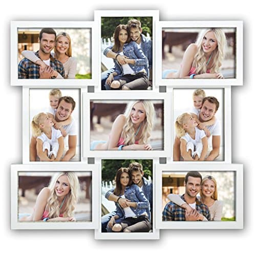 Image of Zep Santander Multi Aperture Photo Frame For Nine 7 x 5-Inch Photos, White