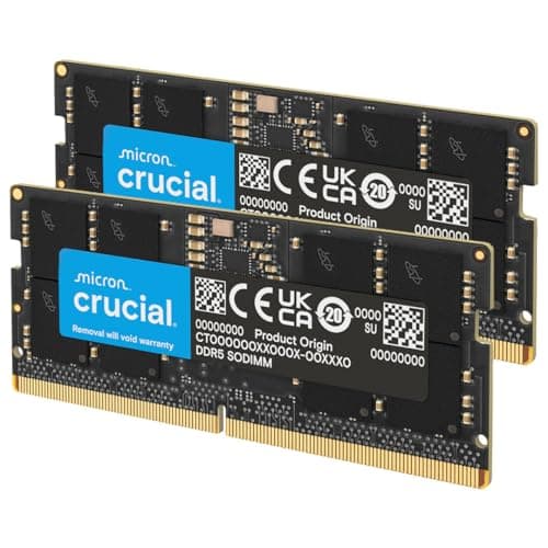 Image of Crucial DDR5 RAM 32GB Kit (2x16GB) 4800MHz SODIMM, Laptop Computer Memory, Mini PC, CL40 - CT2K16G48C40S5