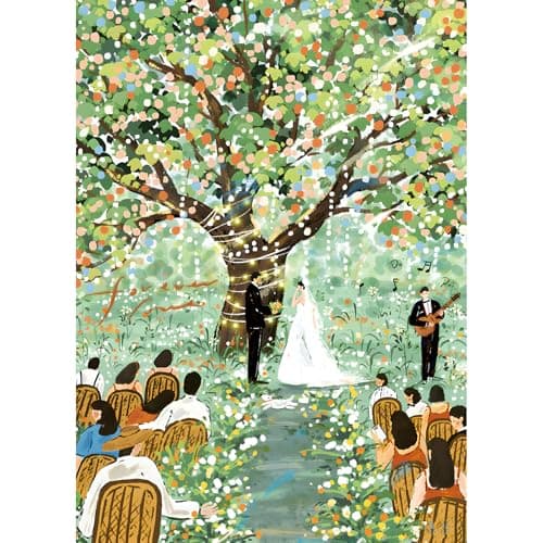 Image of HUADADA Jigsaw Puzzles for Adults 1000 Pieces Interactive Games 1000 Piece Jigsaw Puzzles for Adults,Theme: Romantic Wedding Jigsaw Puzzle 1000 Pieces Gift