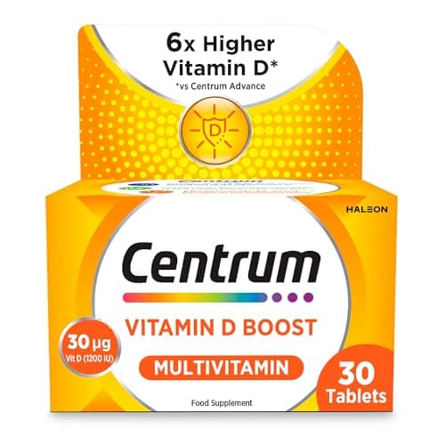 Image of Centrum Vitamin D Boost Tablets, Multivitamin and Mineral Supplement, with Vitamin D, C and Magnesium, Adult Daily Multivitamin, 30 Tablets