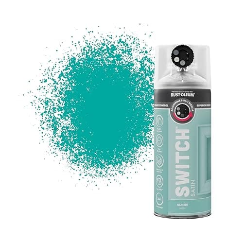 Image of Rust-Oleum Switch 5 in 1 Nozzle Multi Surface Topcoat Decorative Spray Paint Aerosol 400ml Glacier Satin Finish