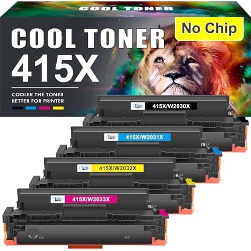Image of Cool Toner Compatible Toner Cartridge Replacement for HP 415X 415A 415 Color LaserJet Pro MFP M479fdw M479fdn M479fnw M479dw M479 M454dn M454dw W2030X Printer Ink (Black Cyan Yellow Magenta, 4-Pack)