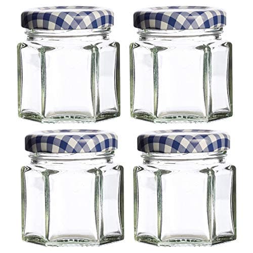 Image of Kilner Hexagonal Checkered Twist Top Jar 48ml Transparent (Pack of 4)