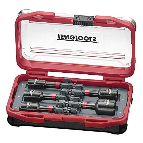 Image of Teng Tools 5 Piece Long 65mm Impact Rated Nut Driver Set 1/4" 7 8 10 13mm TBNSI5