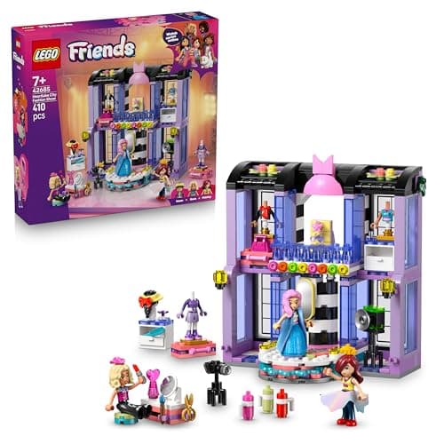 Image of LEGO Friends Heartlake City Fashion Show - Dress-Up Toy w/ 3 Mini Dolls, a Catwalk, Customisable Outfits incl. Skirt, Coat, Hats & Accessories - Creative Gift for 7+ Year Old Girls - 42685
