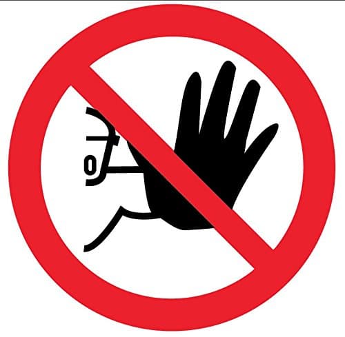 Image of Caledonia Signs 58760 No Entry Symbol Floor Graphic, 400 mm Diameter