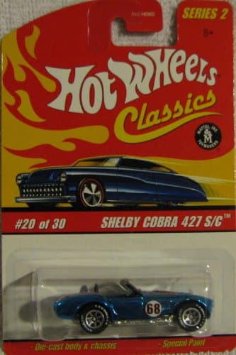 Image of Hot Wheels Classics Series 2 #20 of 30 Shelby Cobra 427 S/C BLUE 1:64 Scale