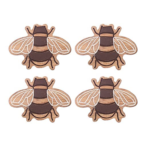 Image of Sass & Belle Wooden Bee Coasters - Set of 4