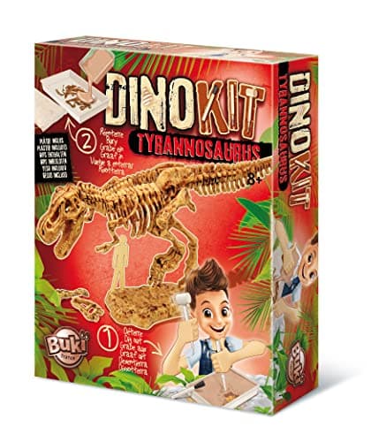 Image of Buki France Dino Kit Tyrannosaurus Dinosaur Toy. Prehistoric Fossil Digging Set. Excavate T-Rex Dinosaur Skeleton. Realistic Educational 3D Dino Model. Kids STEM Toy Science Gift for Boys & Girls 8+