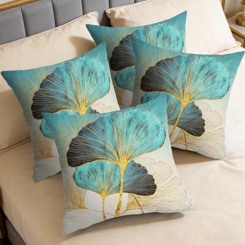 Image of Traziewell Cushion Covers 45x45 cm Set of 4 Boho Cushions Cases Patterned Decorative Pillow Covers for Sofa Couch Office Car 2116