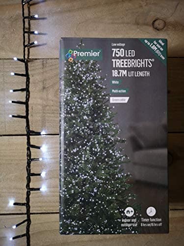 Image of Premier Decorations - 750 Multi Action TreeBrights LED Lights with Timer - White