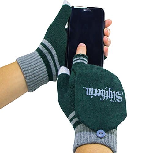 Image of Cinereplicas - Harry Potter - Mitten Gloves - Magic Touchscreen - Officially licensed - Slytherin - Green & Grey