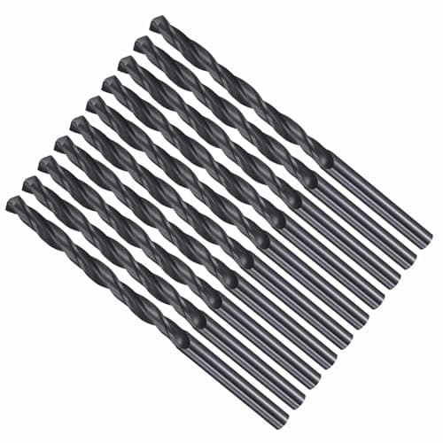 Image of CoCud Drill Bit, 4mm Cutting Diameter, 4241 HSS Nitriding Black 118° Cutting Angle Versatile Bits - (Applications: for Drilling Plastic Wood Soft Metal), 10-Pieces