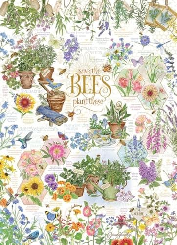 Image of Cobble Hill 1000 Piece Puzzle - Save The Bees - Sample Poster Included