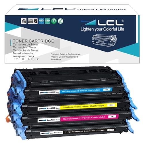 Image of LCL Remanufactured Toner Cartridge 124A Q6000A Q6001A Q6002A Q6003A Replacement for HP LaserJet 2600n 2605d 2605dn 2605dn xi 2605dtn CM1015 CM1015mfp CM1017mfp CM1017 Color 2600n 2605d (4PK KCMY)