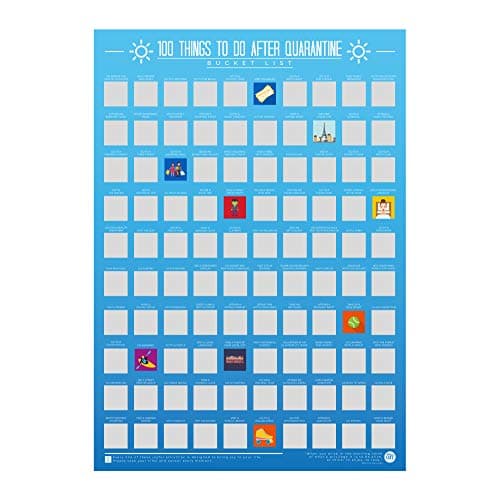 Image of Gift Republic 100 Things To Do After Quarantine Bucket List Scratch Off Poster